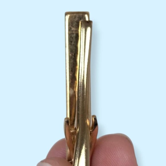 (2/$20) Vintage Mother of Pearl Small Tie Clip - Picture 4 of 6